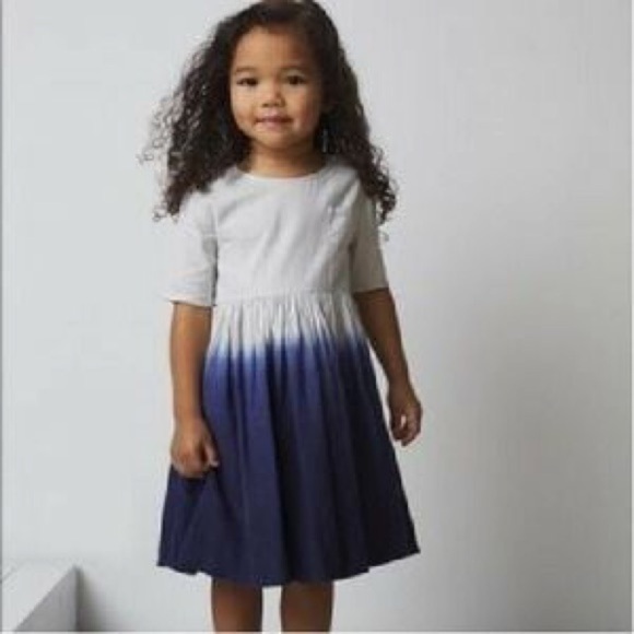 french connection linen girls dress buttons ombre 4/5T NWT - Picture 1 of 7